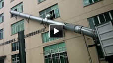 Big Tube Loading baby diaper to Container in raining day