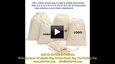 Muslin Bag Cotton Pouch Cotton Drawstring Bag