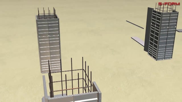 The mock-up of aluminum formwork for a high rise building project