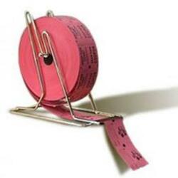 Roll Ticket Holder - Brass Plated - Each In Poly Bag - Then Packed In Box