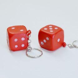 Soft Dice Keychain-Red- 1 Dozen Header