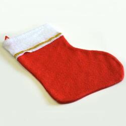 Medium Red Felt Christmas Stocking- 12 Inch w/Loop- UPC Coded