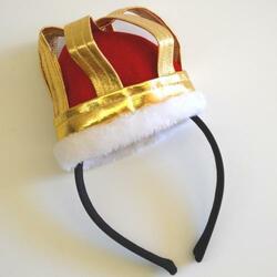 Mini Queen Crown W/Headband- Red