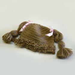 The Lilly Hat- Woven Yarn Hair Hat- Brown- Larger Kids Size