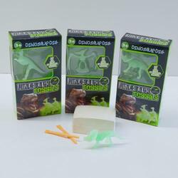 Dinosaur Fossil Set- One Glow-in-the-dark Dino and One Diggable Fossil