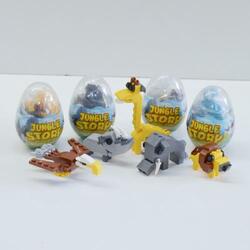 Jungle Animal Block Assembly Toy Set in Egg- 30 Piece Average- 6 Assorted