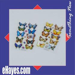 3D Butterfly Stickers w/ Flapping Wings- 10 Piece Card