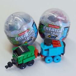 Block Assembly Toy Egg- Build Your Own Train- 31+ Piece Average