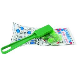 Green Magnetic Bingo Kit- 1 Wand and 100 Chips
