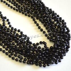 Round 7mm Black Bead 33In