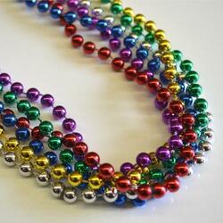 Round 7mm Rainbow Assorted Colors 33 Inch Beads