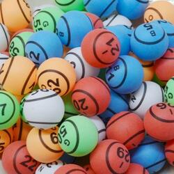 Bingo Ball- 2 Side Double Number Print- Standard Color Rotation