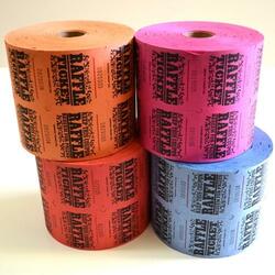 Large Raffle Tickets 2 Inch X 4 Inch Marquee 1000 Double Tickets per roll