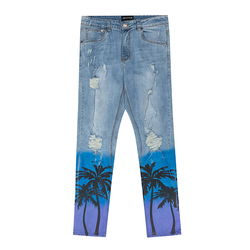 Printed and distressed Jeans