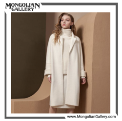 Cashmere Coat with Folded Neckline