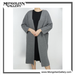 Cashmere Coat with Open Design