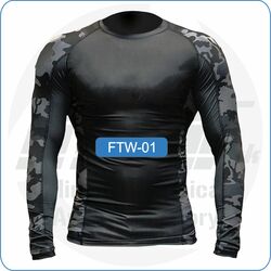 Custom Rash Guard with Buyer logo and label.