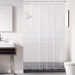 Shower Curtain Liner – 72 x 72 PEVA Heavy Duty Shower Curtain with Rustproof Metal Grommet