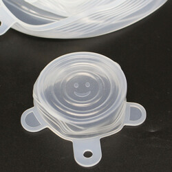 Food Grade Durable Silicone Food Wrap Preservative Cling Film 6pcs