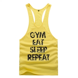 Mens gym workout tank tops bodybuilding fitness vest training sports sleeveless t-shirt top