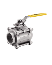 GKV-132L Ball Valve, 3 Piece, Threaded Connection, Full Port