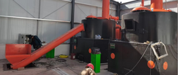 Magnetic fumigation garbage thermal decomposition power generation device