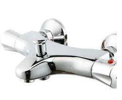 Double handle brass chrome thermostatic bath faucets