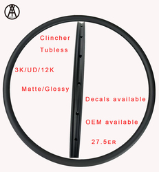 27.5er Carbon Bicycle MTB Tubeless/Clincher Wheel Lightest