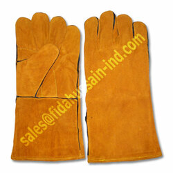 Fida Hussain Leather Welding Work Gloves Cowhide Split Leather Tig Welding Gloves
