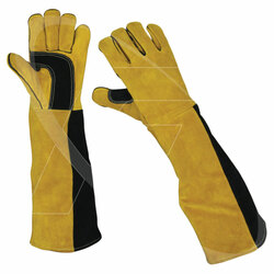 Top Quality Cowhide Split Leather MIG Welding Gloves in Extra Cuff Length Cowhide Welding Gloves