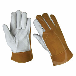 Fida Hussain Tig Welding Argon Gloves Premium Goatskin Leather Welder Heat Protection Gloves