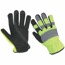 Best Quality High Visibility Mechanic Gloves Synthetic Leather Rigger Safety Gloves