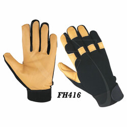 Fida Hussain Best Quality Mechanic Gloves with Goatskin Palm / Superb Mechanic Gloves