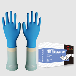 Widely used high quality nitrile disposable glovees powder free blue color