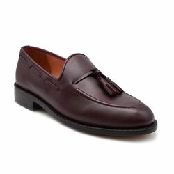 Genuine Leather Tassel Loafers for Men – Burnt Maroon