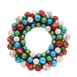 Puindo High quality Customized Xmas Ball Wreath Christmas ornament for Festival Party Home Decor