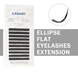 Professional Private Camellia Lashes Supplies Ellipse Flat Eyelash Extension