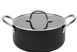Black Casserole Pots With Glass Lid