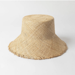 Raffia Straw Crochet Bucket Hat