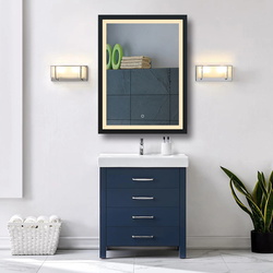 Black Illuminated Bathroom Mirror