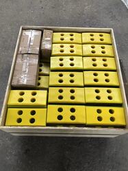 Milling machine track shoes, polyurethane track rubber blocks