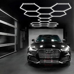 Garage Hexagon Lights For Car Film Auto Shop Light