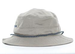 Khaki Polyester Bucket Hat Custom Plain Bucket Hats With String For Wholesale