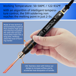USB C Portable Electric Soldering Iron, Support ODM  OEM, Sequre S99