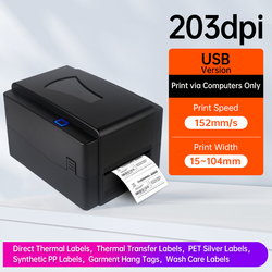 Ultra-high quality  203dpi Thermal Transfer Label Printer with USB WiFi Bluetooth Interface