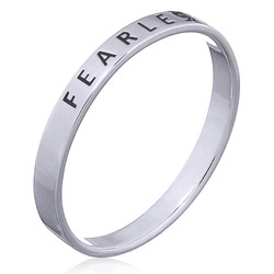 Fearless Sterling Silver Band Ring