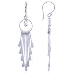 Long Sterling Silver Chandelier Earrings