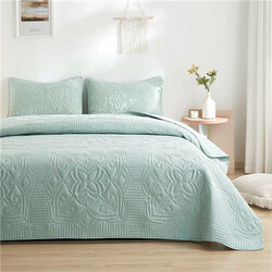 Quilted Embroidery Coverlet