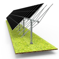 Flat single-axis tracking photovoltaic bracket