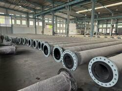 Steel pipe lined with UHMW-PE composite pipe